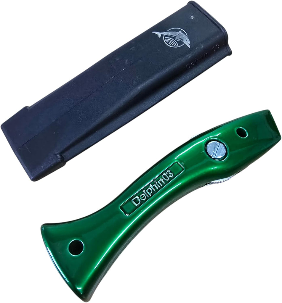 Delphin Trimming Knife Handles with Holsters - Candy Green| Professional Carpet Fitter & Crafting Tools | Free UK Delivery