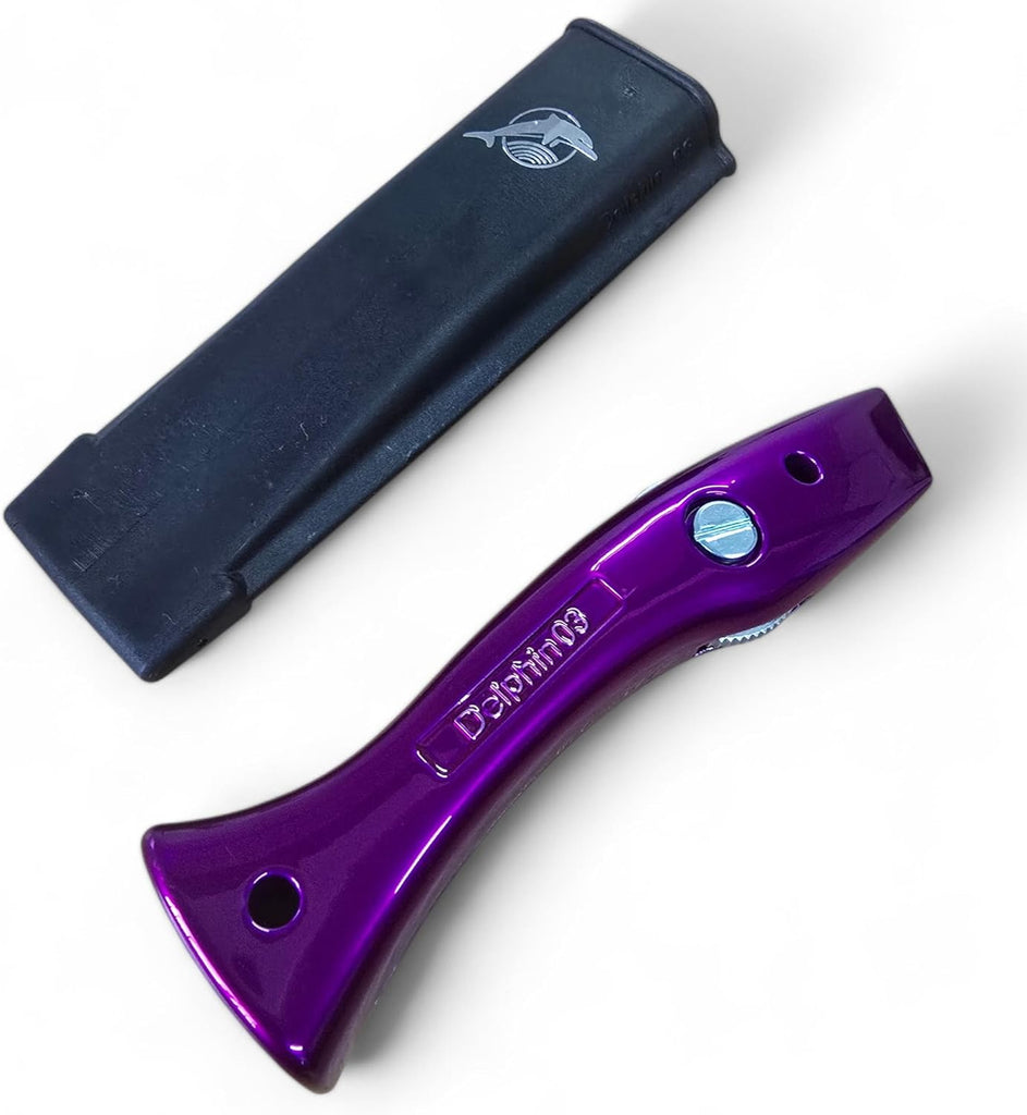 Delphin Trimming Knife Handles with Holsters - Candy Violet| Professional Carpet Fitter & Crafting Tools | Free UK Delivery