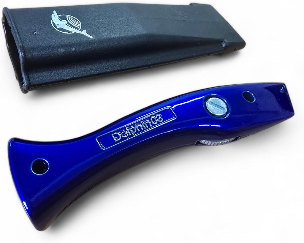 Delphin Trimming Knife Handles with Holsters - Candy Blue| Professional Carpet Fitter & Crafting Tools | Free UK Delivery