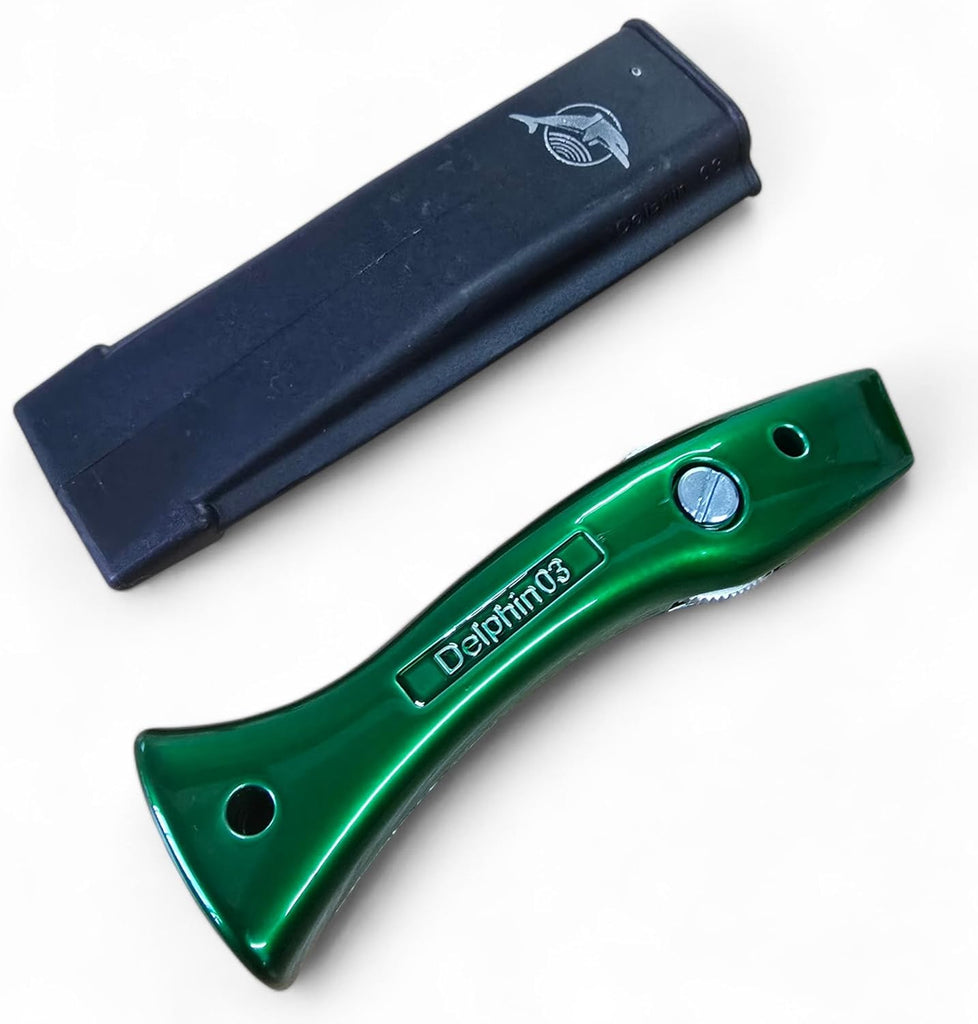 Delphin Trimming Knife Handles with Holsters - Candy Green| Professional Carpet Fitter & Crafting Tools | Free UK Delivery