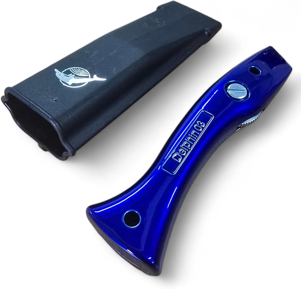 Delphin Trimming Knife Handles with Holsters - Candy Blue| Professional Carpet Fitter & Crafting Tools | Free UK Delivery