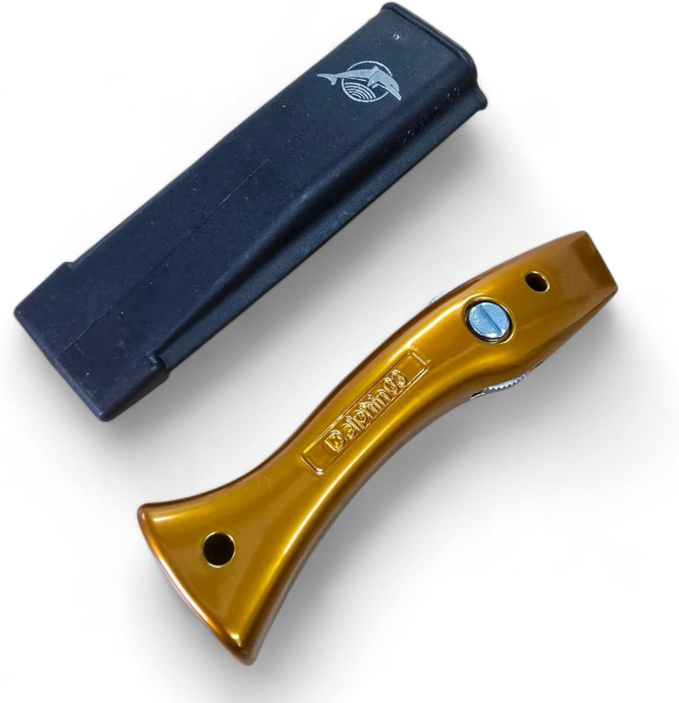 Delphin Trimming Knife Handles with Holsters - Candy Orange| Professional Carpet Fitter & Crafting Tools | Free UK Delivery