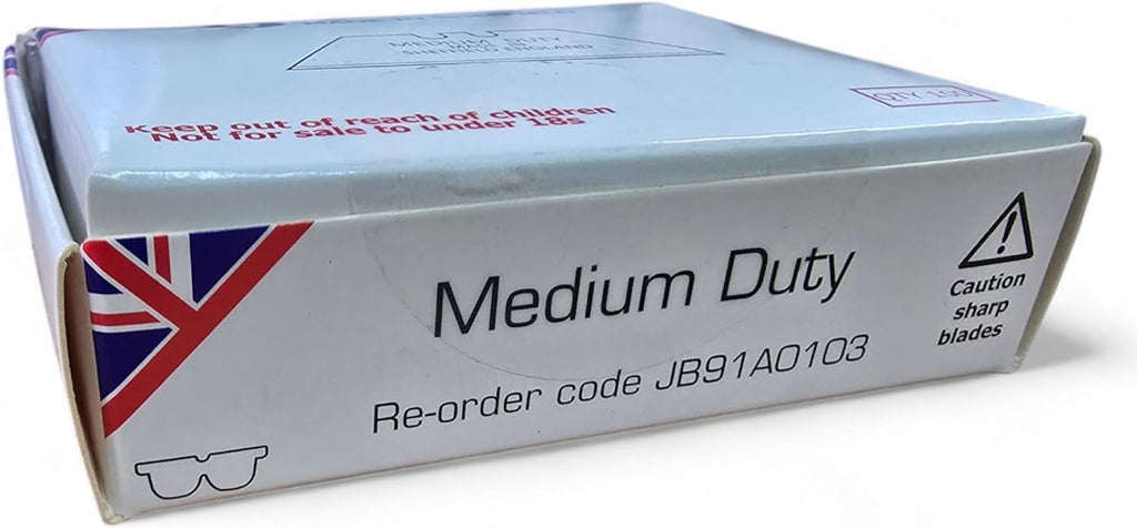 100 x Medium Duty Carpet Cutting Blades For Delphin Knife – Compatible with Delphin Knife – Made in Sheffield, England