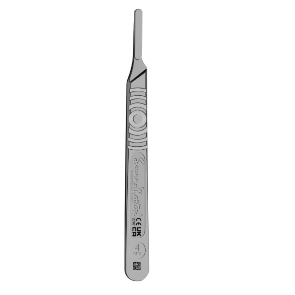 Surgical Scalpel Handle No. 4L– Stainless Steel with Graduation | Fits Blades No. 18-27, 36