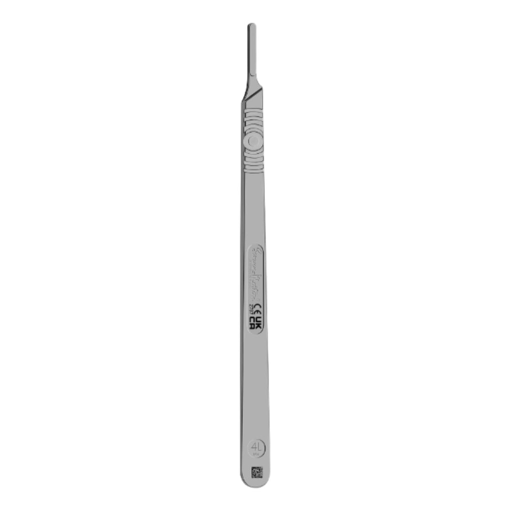 Surgical Scalpel Handle No. 4L – Long Stainless Steel Non Sterile with Graduation | Fits Blades No. 18-27, 36