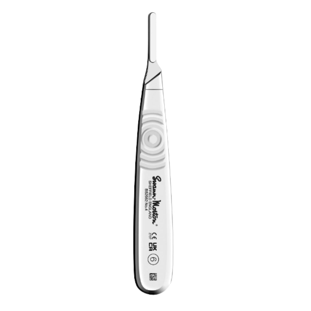 Surgical Scalpel Handle No. 6B – Bulbous Stainless Steel Handle with Fitment No.4 | Compatible with Blades No. 18-27, 36