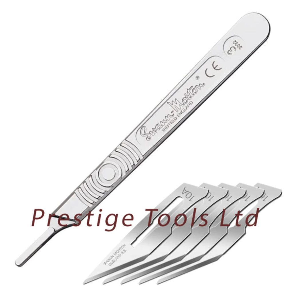 Swann Morton No.4 Handle with 5 x No.26 Blades | Precision Art, Craft & Hobby Knife Set