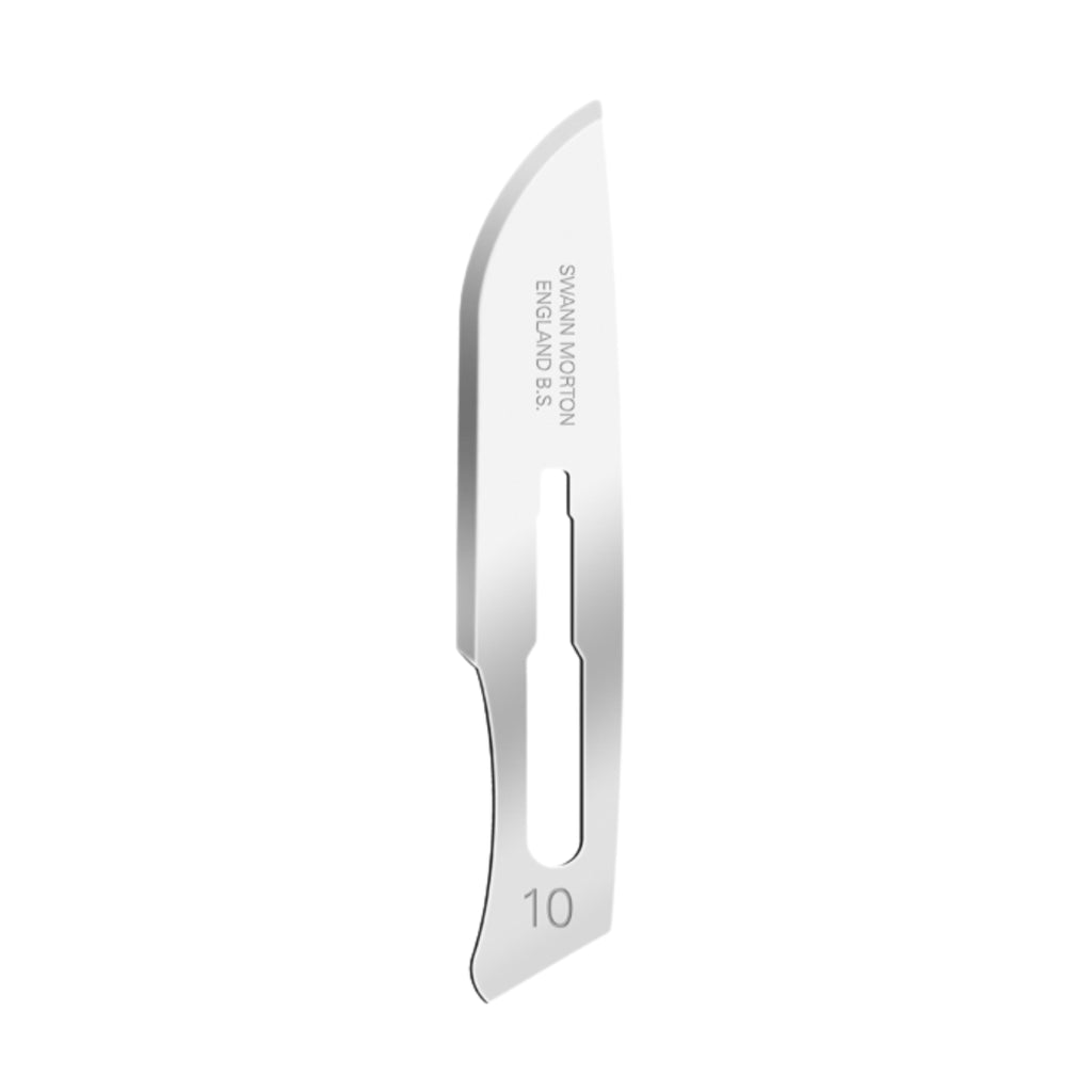 Swann Morton Carbon Sterile Surgical Scalpel Blade No.10 – (Pack of 100)