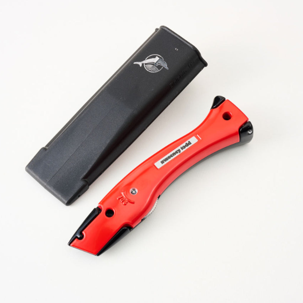 Delphin Knife 10251 with Holster – Black/Red Fixed Blade Knife | 44 Color Options
