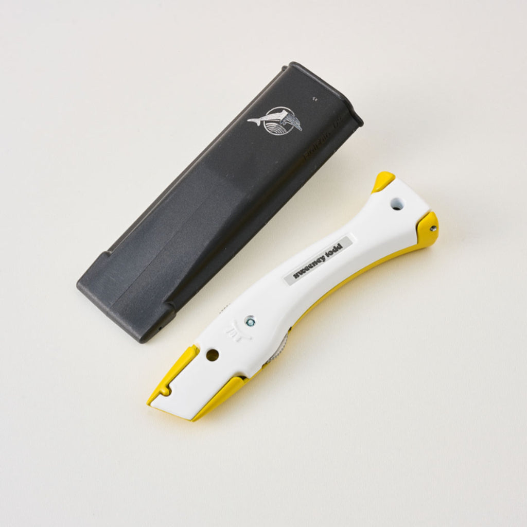 Delphin Knife 10256 with Holster – Yellow/White Fixed Blade Knife | 44 Colour Options