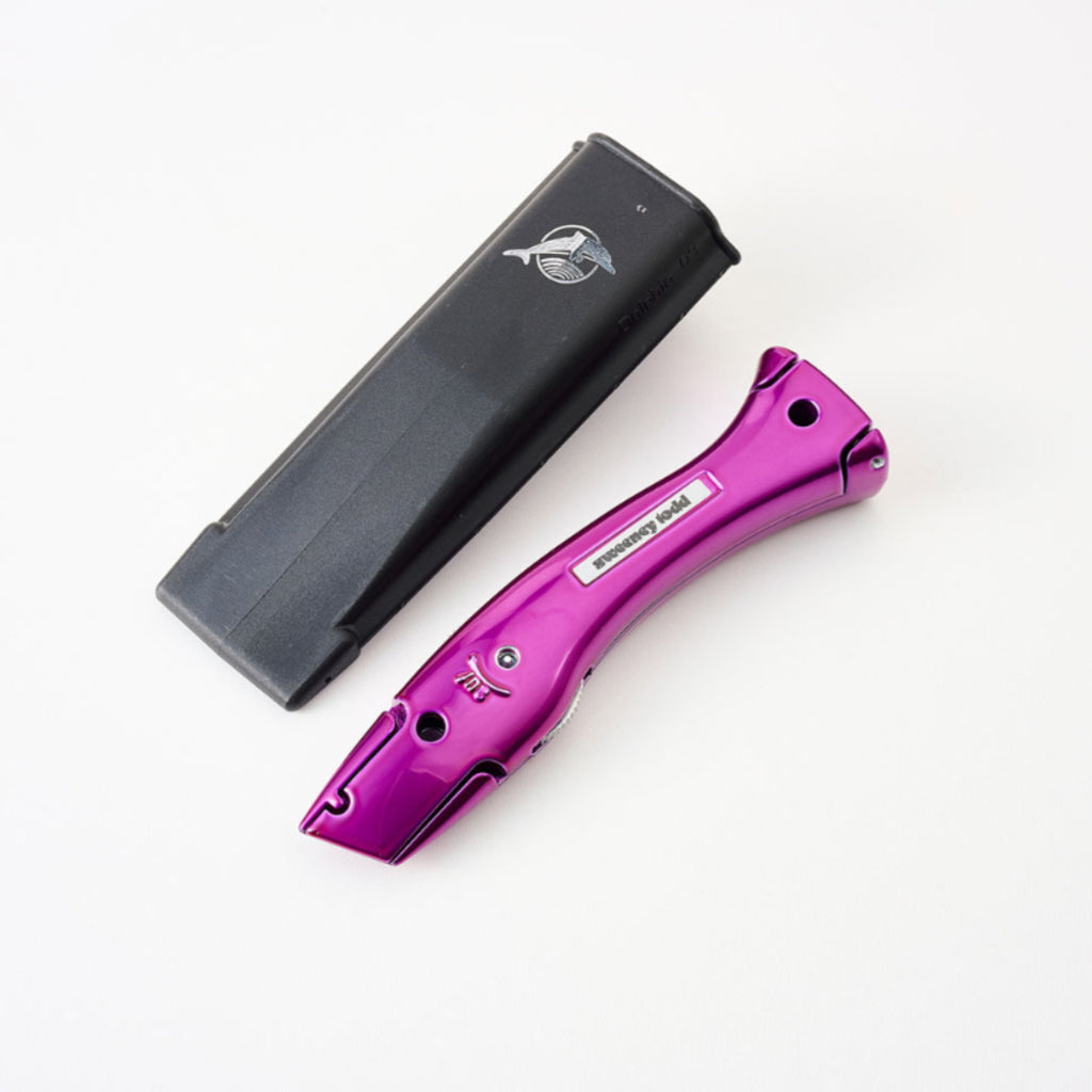 Delphin Knife 10270 with Holster – Candy Violet Fixed Blade Knife | 44 Colour Options