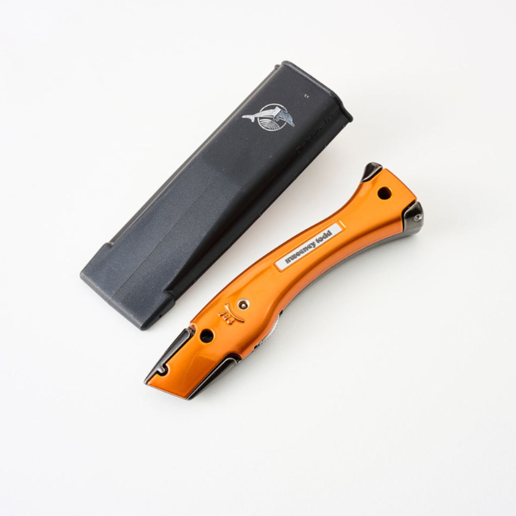 Delphin Knife 10275 with Holster – Candy Black & Candy Orange Fixed Blade Knife | 44 Colour Options