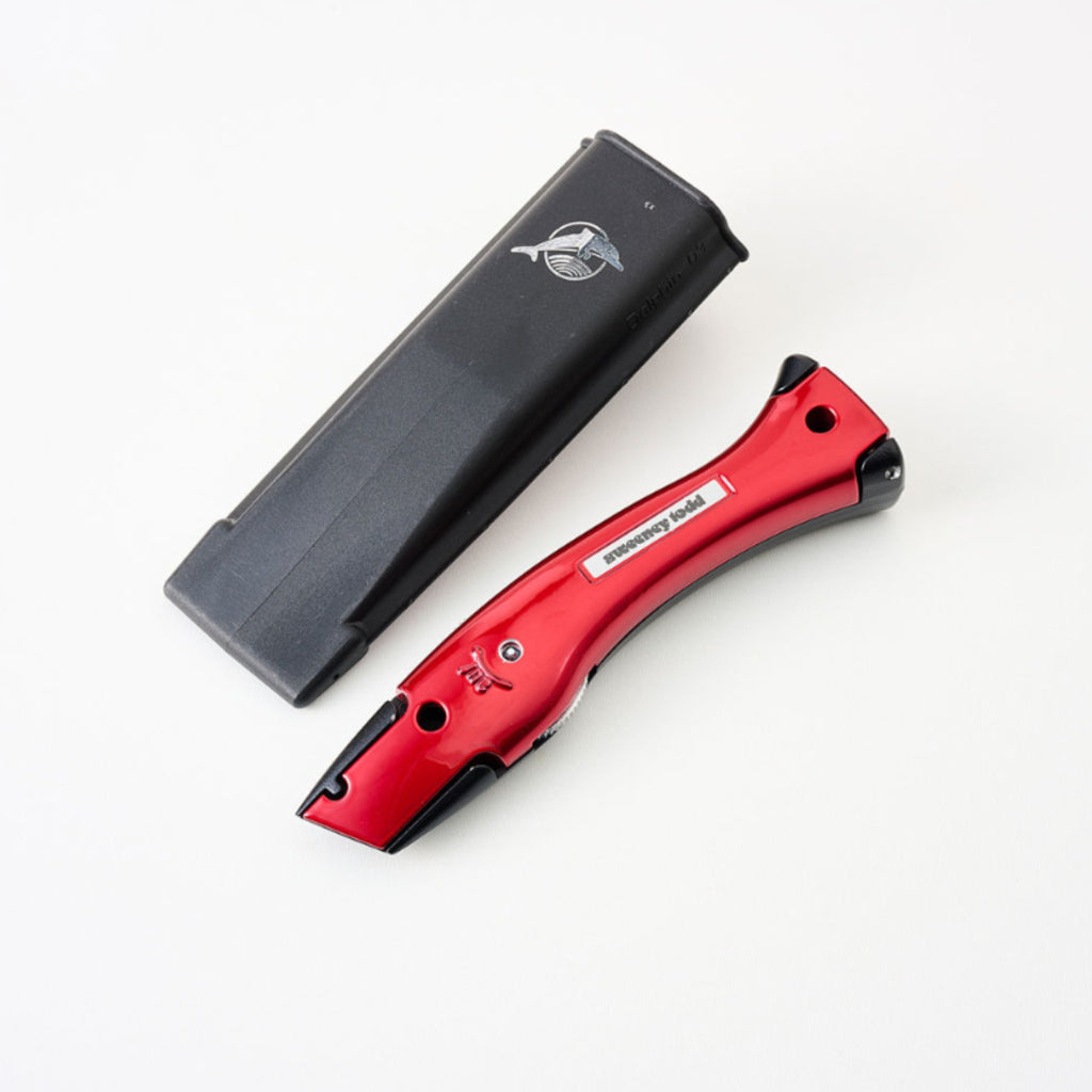 Delphin Knife 10282 with Holster – Matt Black & Candy Red Fixed Blade Knife | 44 Colour Options