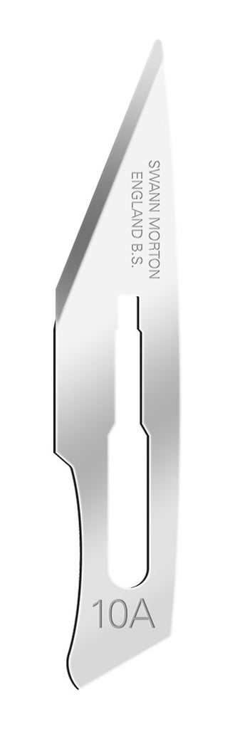 100 x Swann Morton Non Sterile Blades No.10A Carbon Steel  – Craft, Arts, Model Making, Card Design