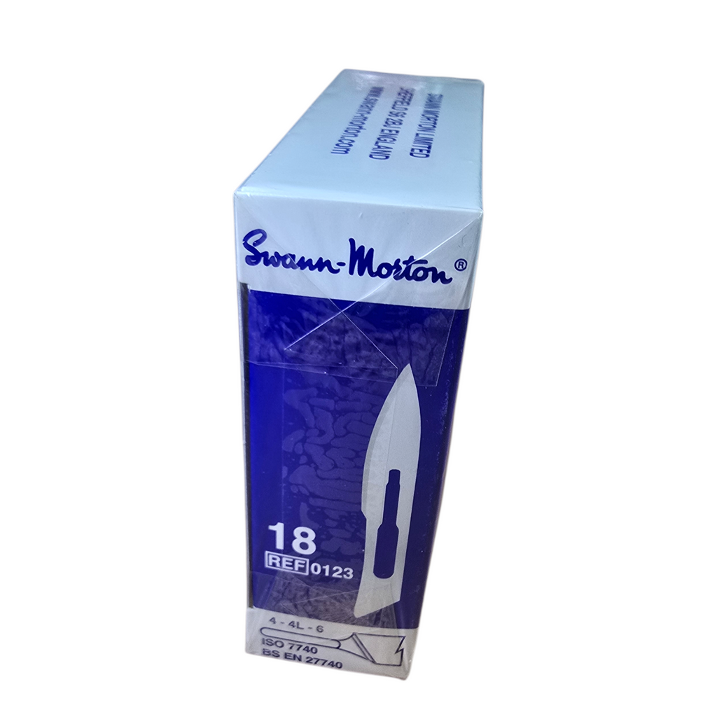 Swann Morton Non Sterile Surgical Scalpel Blade No.18– Non-Sterile (Pack of 100)