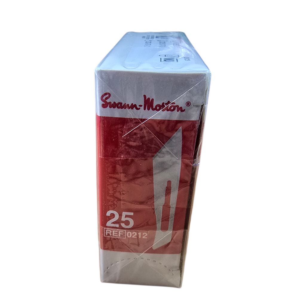Swann Morton Surgical Scalpel Blade No.25 Carbon Steel Sterile Blades (Pack of 100)