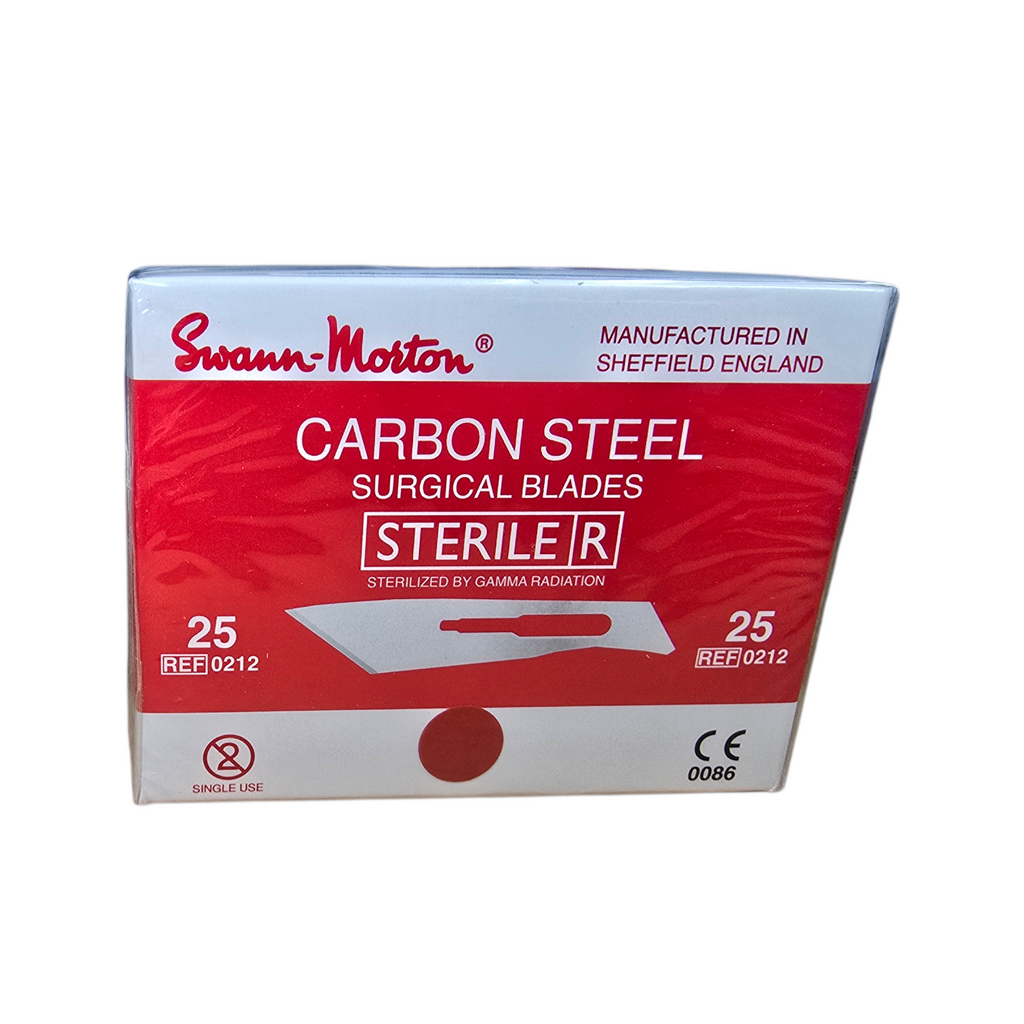 Swann Morton Surgical Scalpel Blade No.25 Carbon Steel Sterile Blades (Pack of 100)