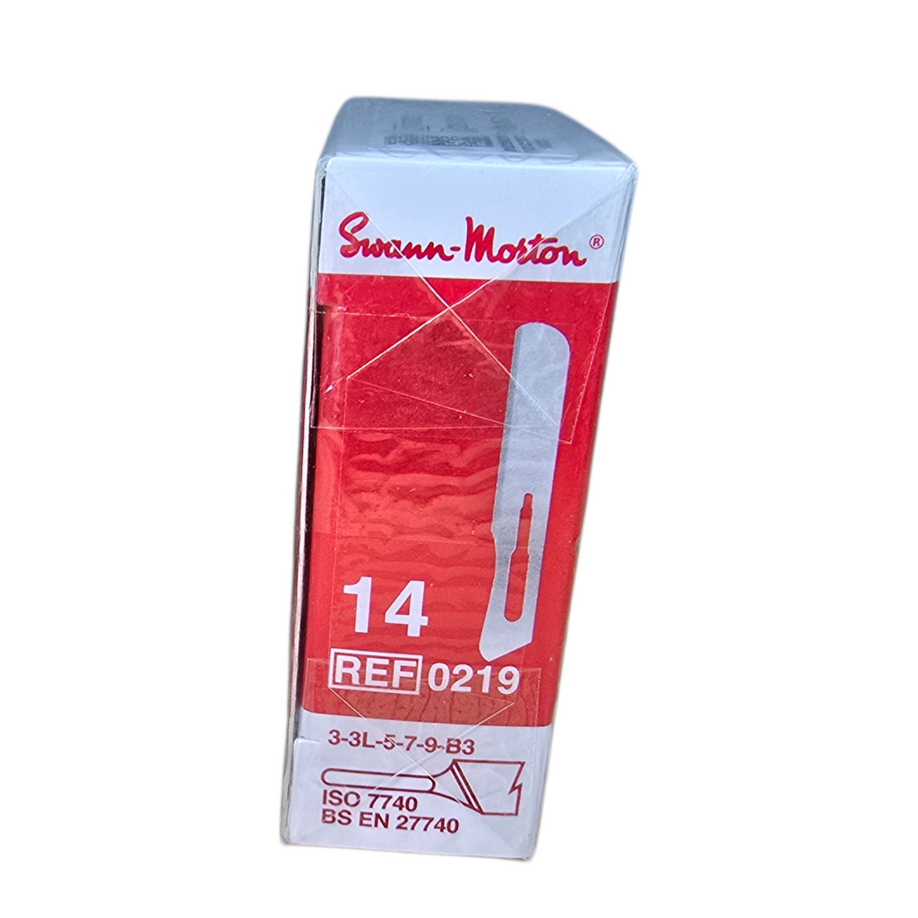 Swann Morton Surgical Scalpel Blade No.14 Sterile Blades (Pack of 100)