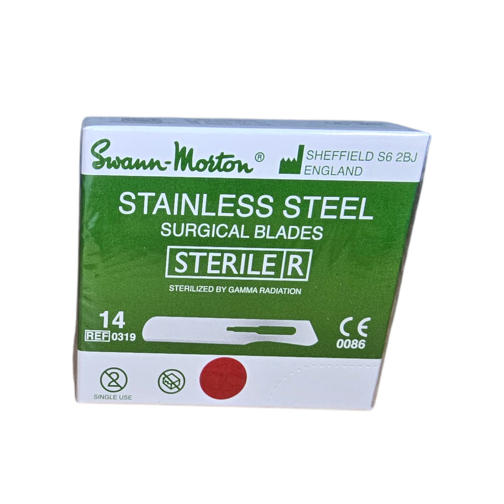 Swann Morton Surgical Scalpel Blade No.14 Sterile Blades (Pack of 100)