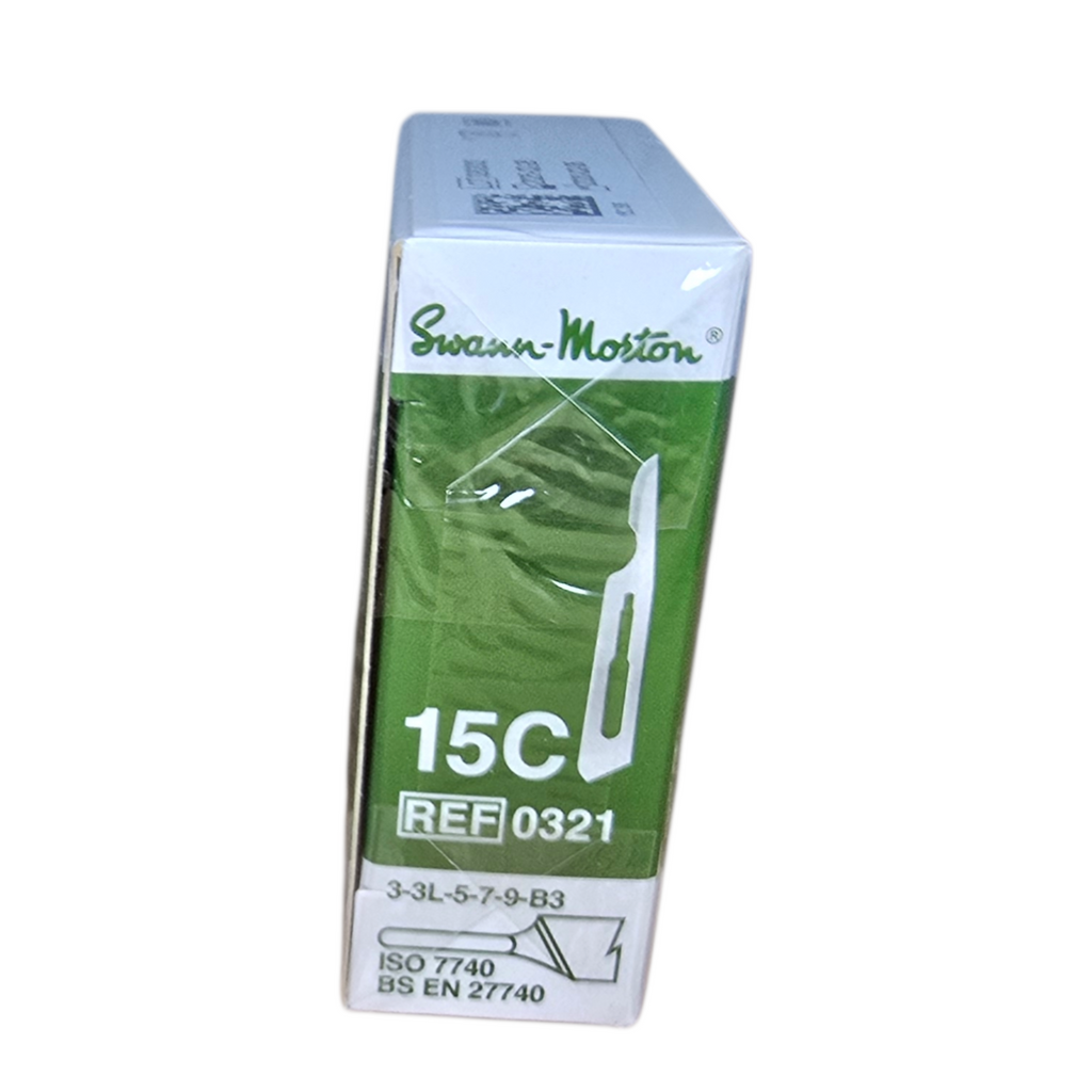 Swann Morton Sterile Surgical Scalpel Blade No.15C – Sterile Surgical Blades (Pack of 100)