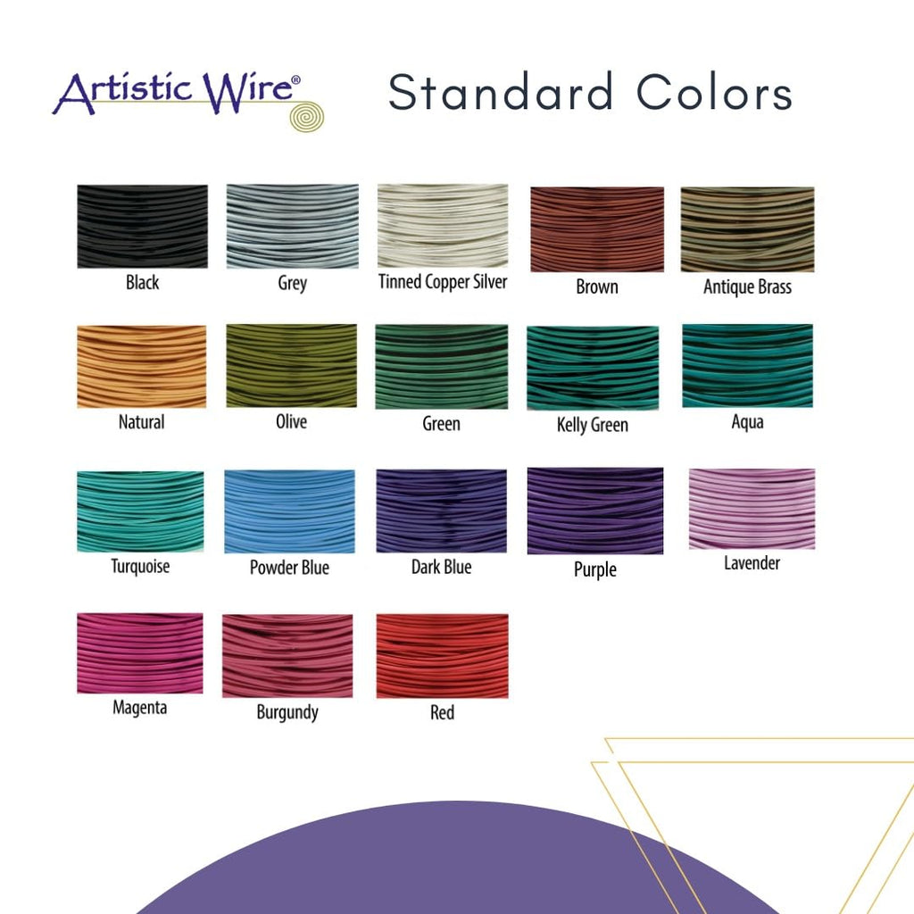 Artistic Wire Silver Plated Wire Spool - Dead Soft 18 20 22 24 26 28 Gauge Tarnish Resistant Colored Copper Wire for Jewelry Making Craft Wire, Bendable Shaping Wrapping Wire