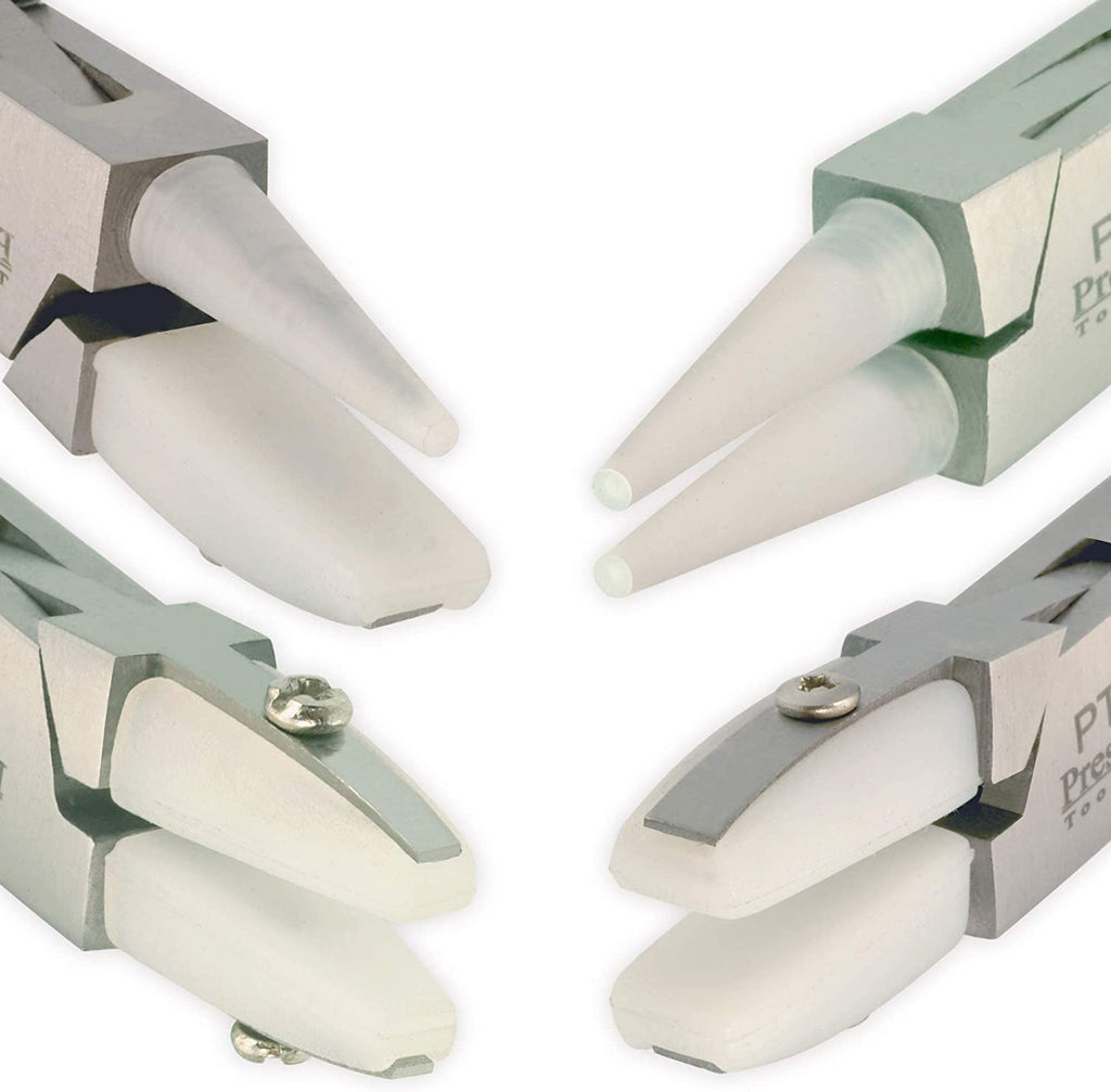 Nylon Jaw Flat Nose, Round Nose, Chain Nose and Round/Flat Nose Pliers Jewellery Tools with Free Replacement Jaws PTL®