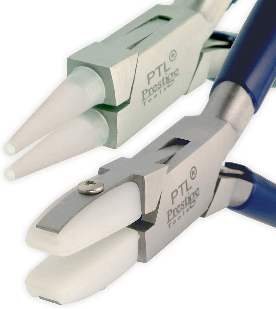 Nylon Jaw Flat & Round Nose Pliers Set – Spring Loaded Jewellery Tools