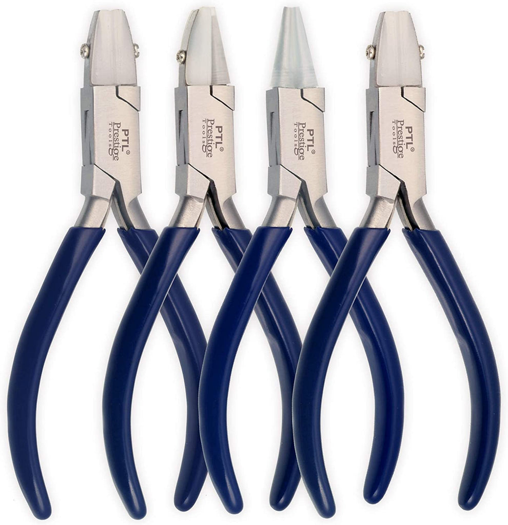 Nylon Jaw Flat Nose, Round Nose, Chain Nose and Round/Flat Nose Pliers Jewellery Tools with Free Replacement Jaws PTL®