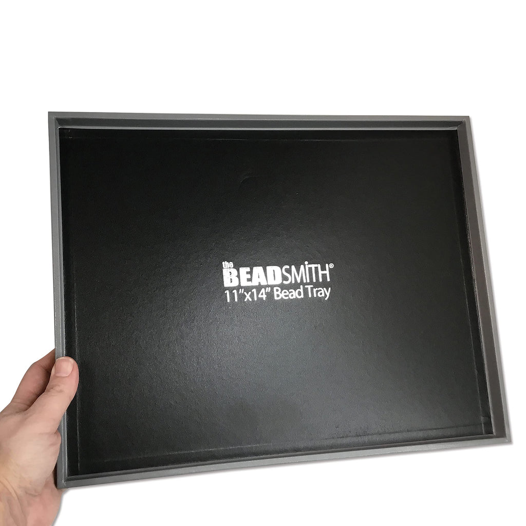 Bead Mat Tray by The Beadsmith, Portable Jewellery Making Work Surface, Beading Project Organizer, Lightweight Craft Tray for Seed Beads