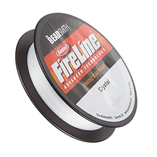 Beadsmith Fireline Braided Beading Thread, Crystal Clear 8LB 50yd 0.007" for Jewellery Making