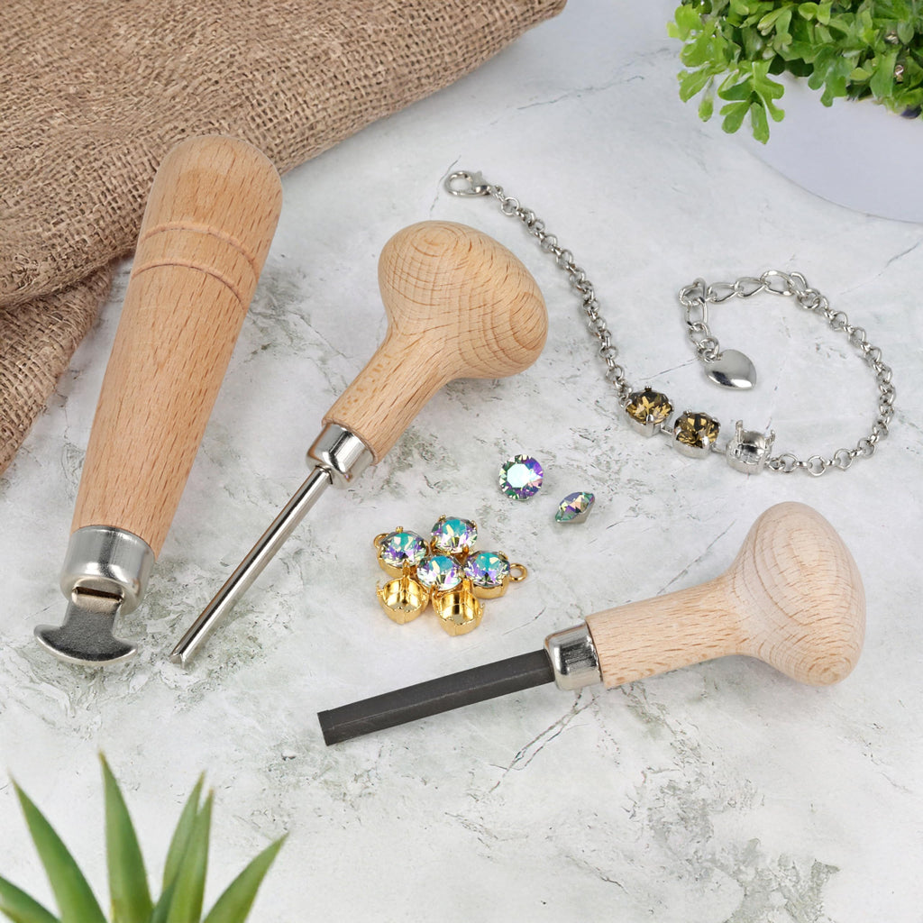 Beadsmith Stone Setting Tool Kit 3-Piece – Bezel & Prong Pusher Jewellery Tools