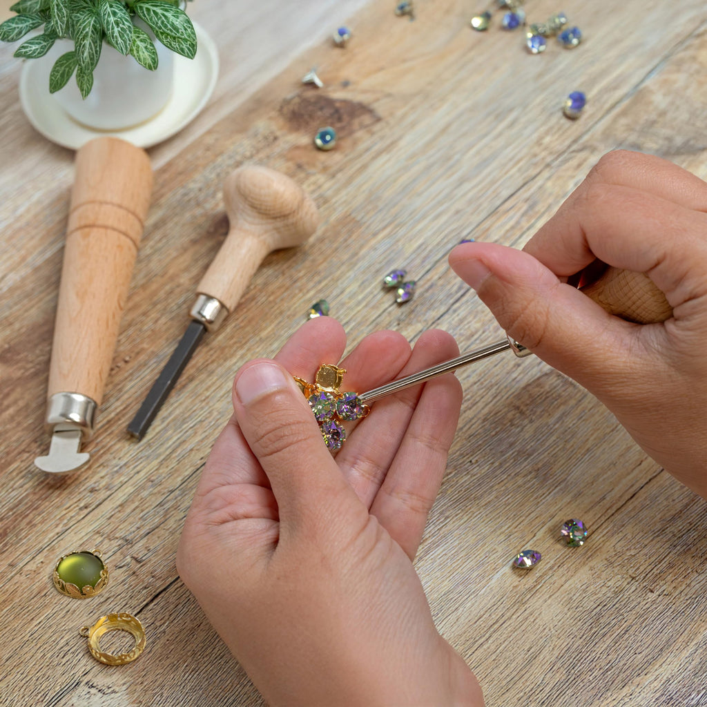 Beadsmith Stone Setting Tool Kit 3-Piece – Bezel & Prong Pusher Jewellery Tools