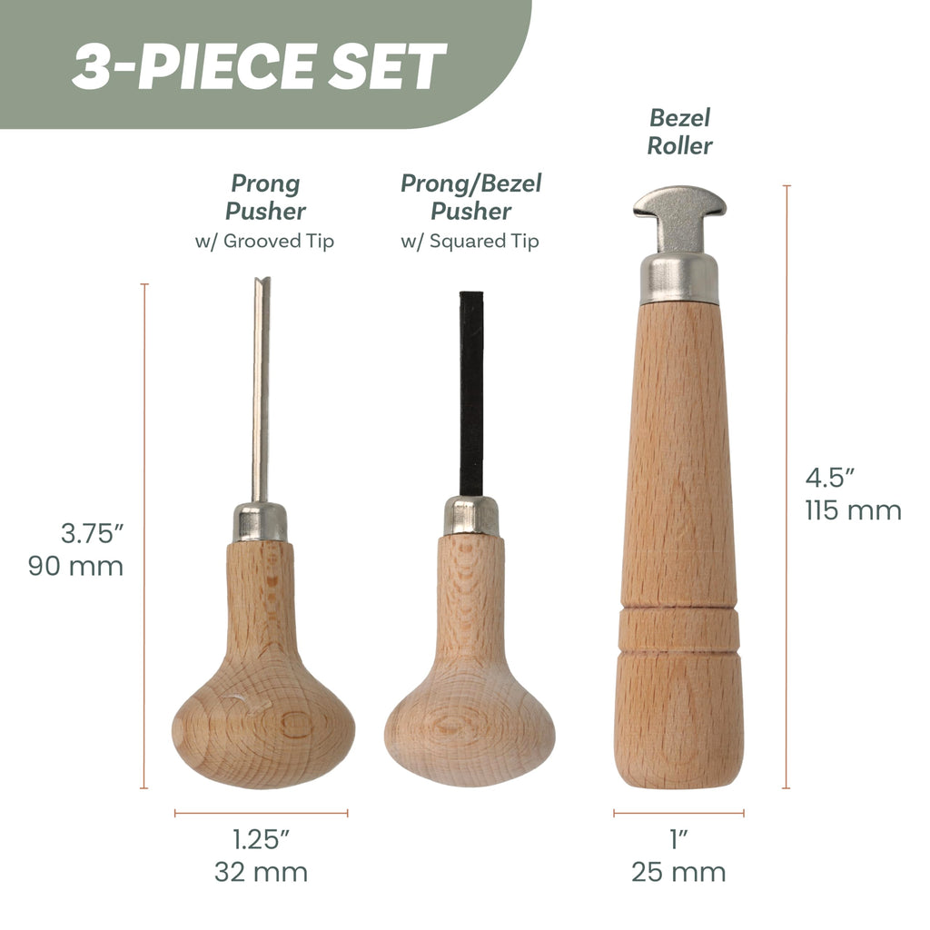 Beadsmith Stone Setting Tool Kit 3-Piece – Bezel & Prong Pusher Jewellery Tools