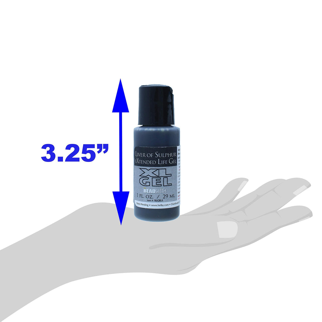 The Beadsmith XL Gel, Liver of Sulfur Extended Life Gel, 1 Fluid Ounce (29ml) Bottle