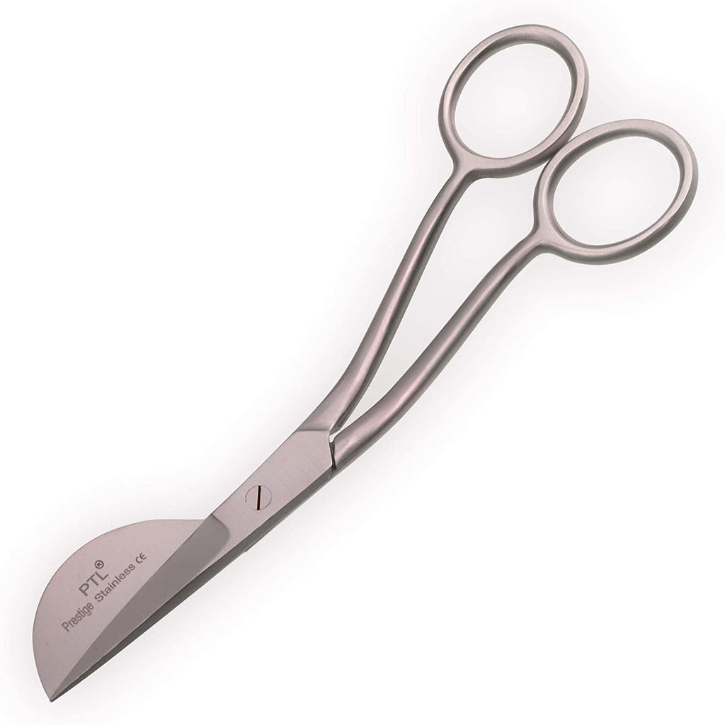 Duckbill Applique Scissors Embroidery Fabric Dressmaking Napping Steel Curved Paddle Shaped Handles Arts & Craft PTL®