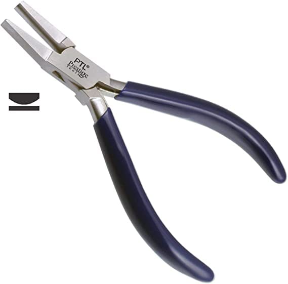 Half Round Flat Nose Pliers, 13cm Forming and Looping Tool for Jewellery Making & Crafts