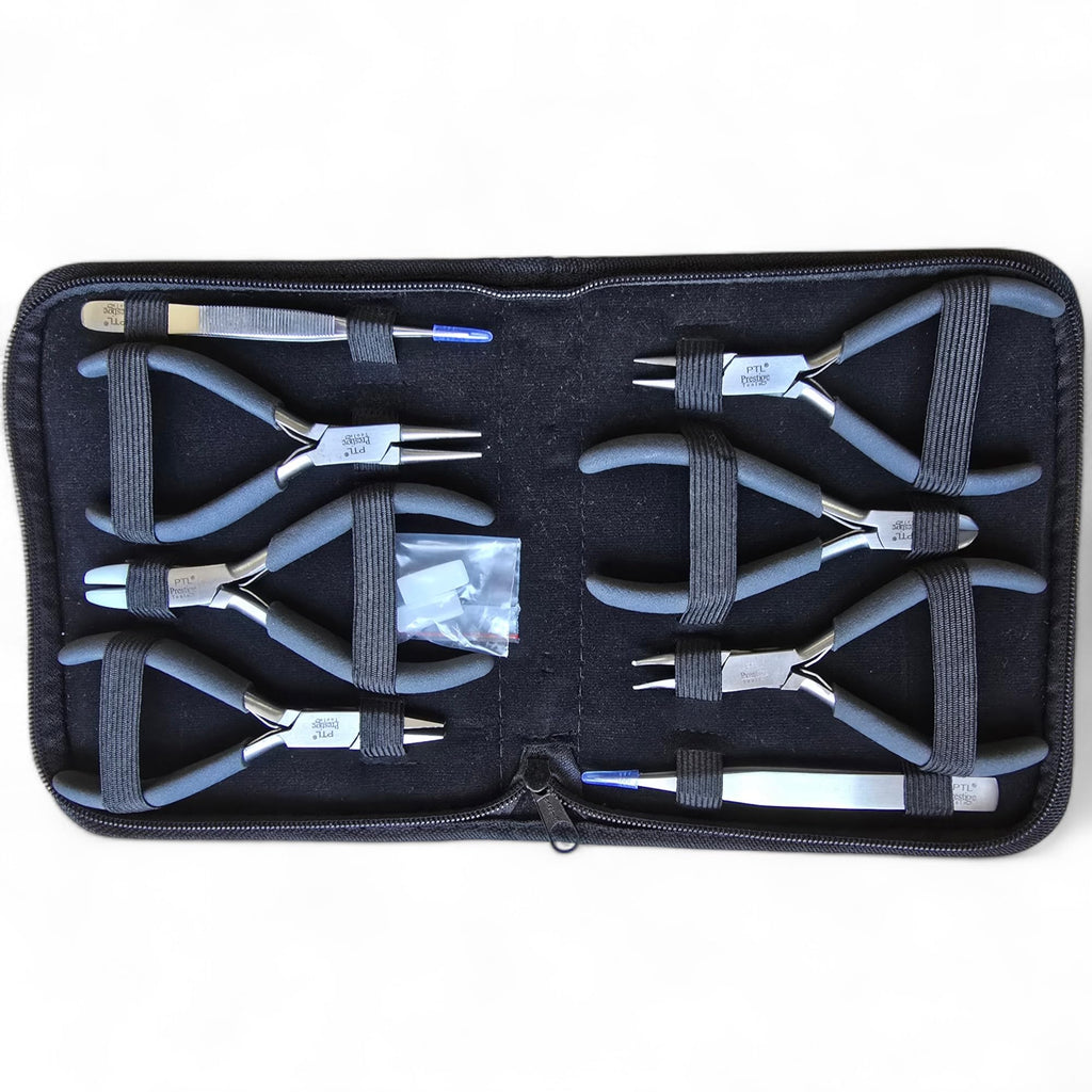 8-Piece Jewellery Making Pliers Set with Nylon Jaw & Zipper Case