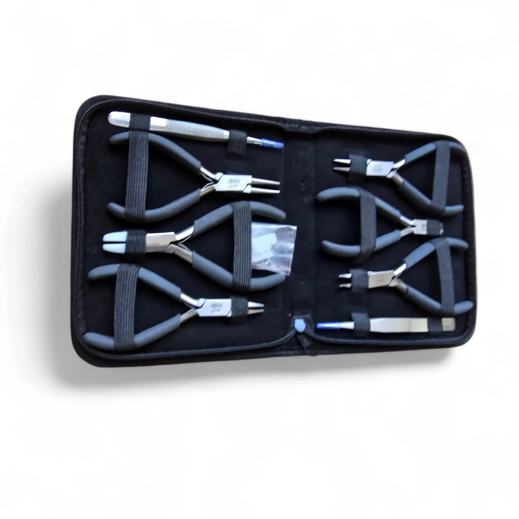 8-Piece Jewellery Making Pliers Set with Nylon Jaw & Zipper Case