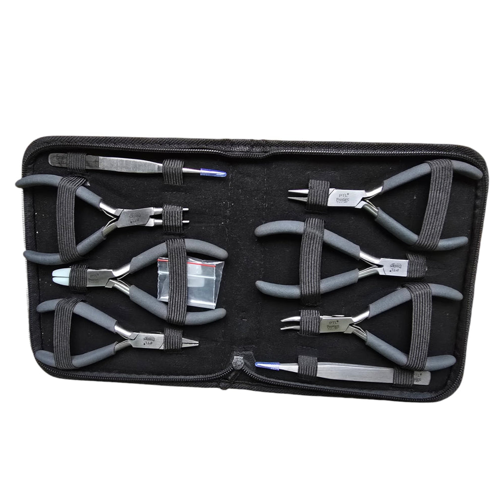 8-Piece Jewellery Making Pliers Set with Nylon Jaw & Zipper Case
