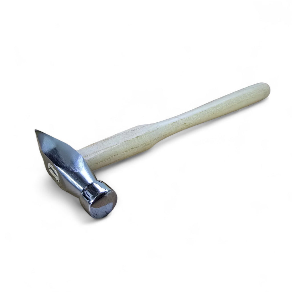 Riveting Hammer, Jewellery Making Goldsmith Planishing Tool with Domed Face & Wooden Handle