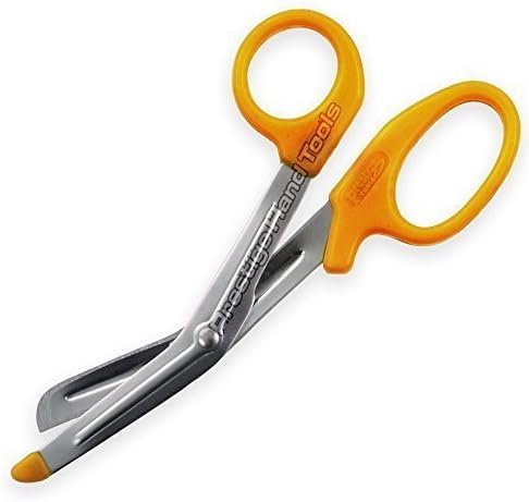 Tuff Cut Bandage Scissors, 16cm Orange EMT Trauma Shears, Utility First Aid Paramedic Scissors