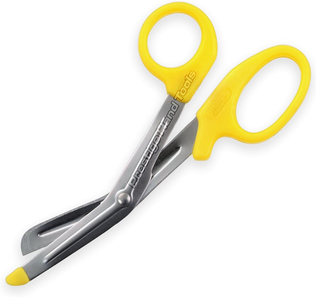 Tuff Cut Bandage Scissors, 16cm Yellow EMT Trauma Shears, Utility First Aid Paramedic Scissors for Emergency & Household Use