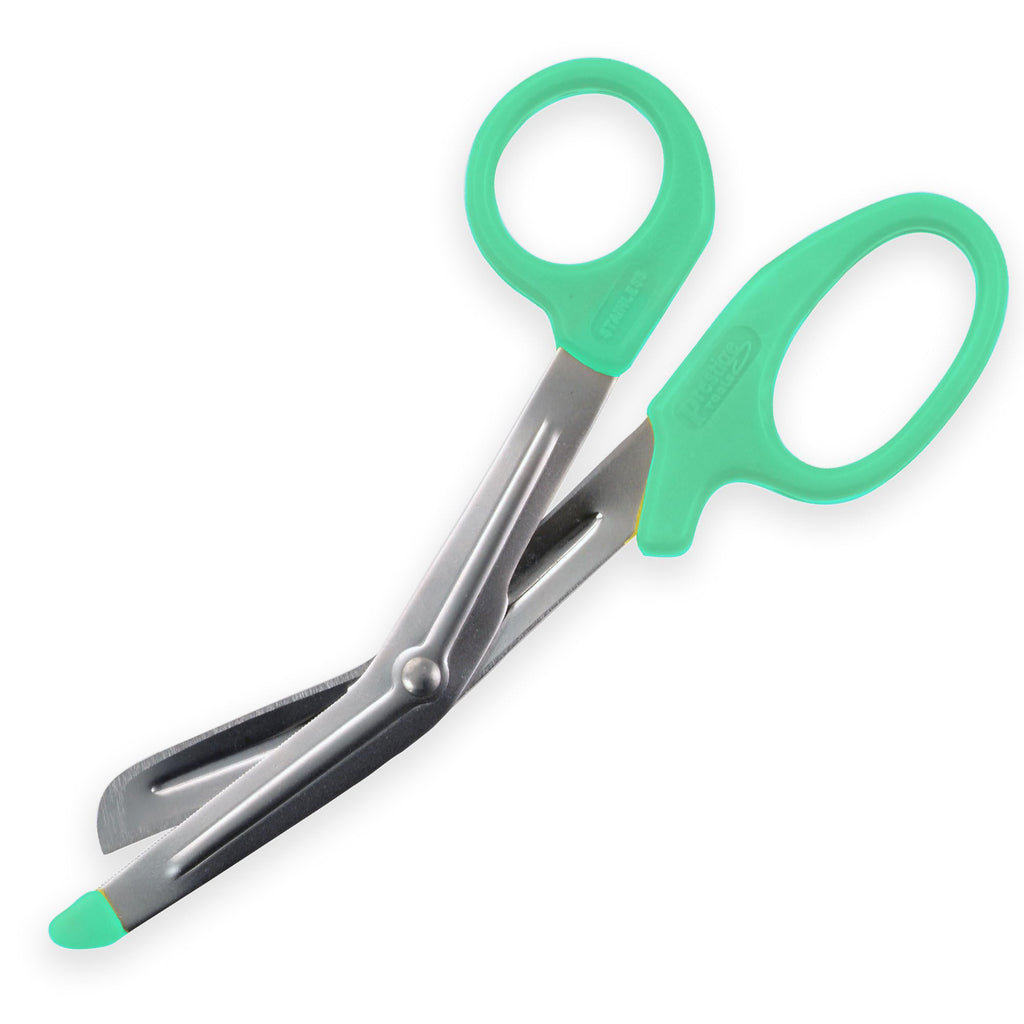Tuff Cut Bandage Scissors, 16cm Green EMT Trauma Shears, Utility First Aid Paramedic Scissors for Emergency & Household Use