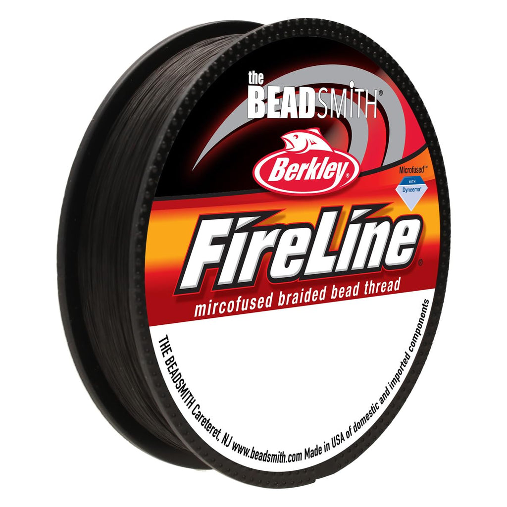 The Beadsmith Fireline by Berkley 4lb Micro-Fused Braided Thread, 0.005” / 0.12mm, 50 yd Spool, Smoke Grey for Bead Weaving & Jewelry Making