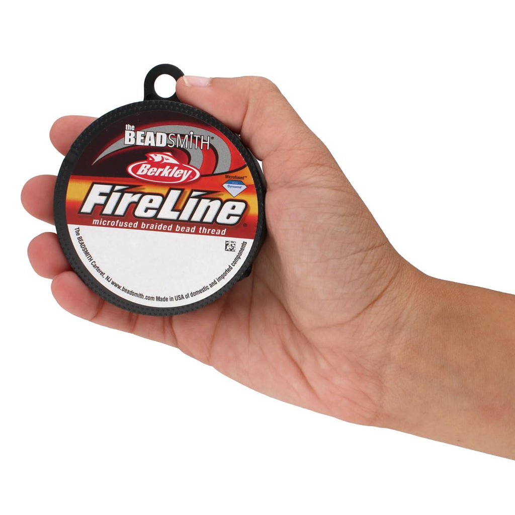 Beadsmith Fireline Braided Thread – 4lb. Test, 005”/.12mm Diameter, 50 Yard Spool, Crystal