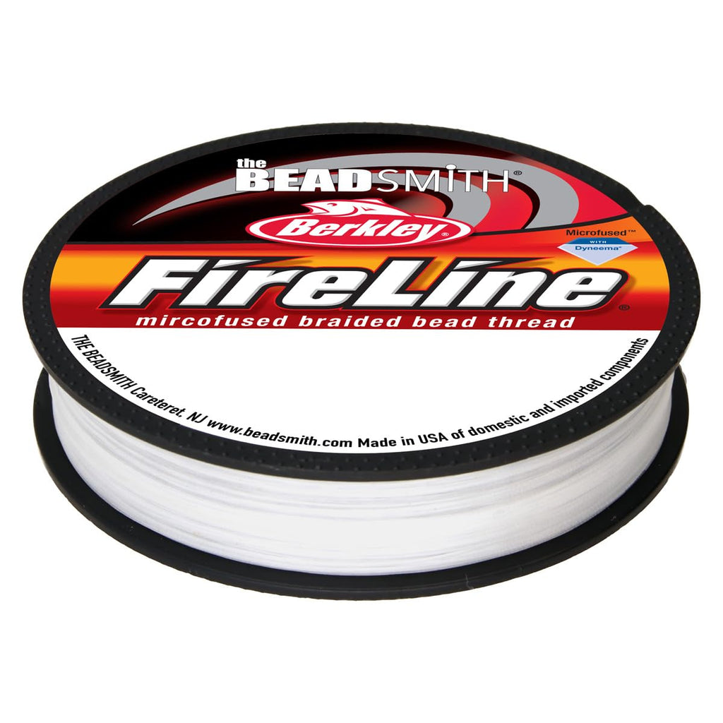 The Beadsmith Fireline by Berkley 8lb Braided Beading Thread, 0.007” / 0.17mm, 50 yd Spool, Crystal Clear for Bead Weaving & Jewelry Making