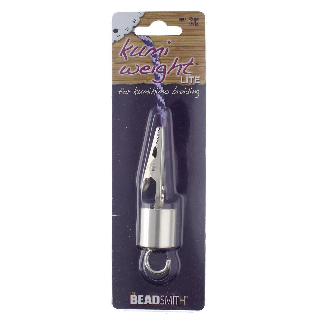 Beadsmith Kumihimo Weight with Alligator Clip, Light Weight for 16-Strand Braiding & 1.5mm Cord