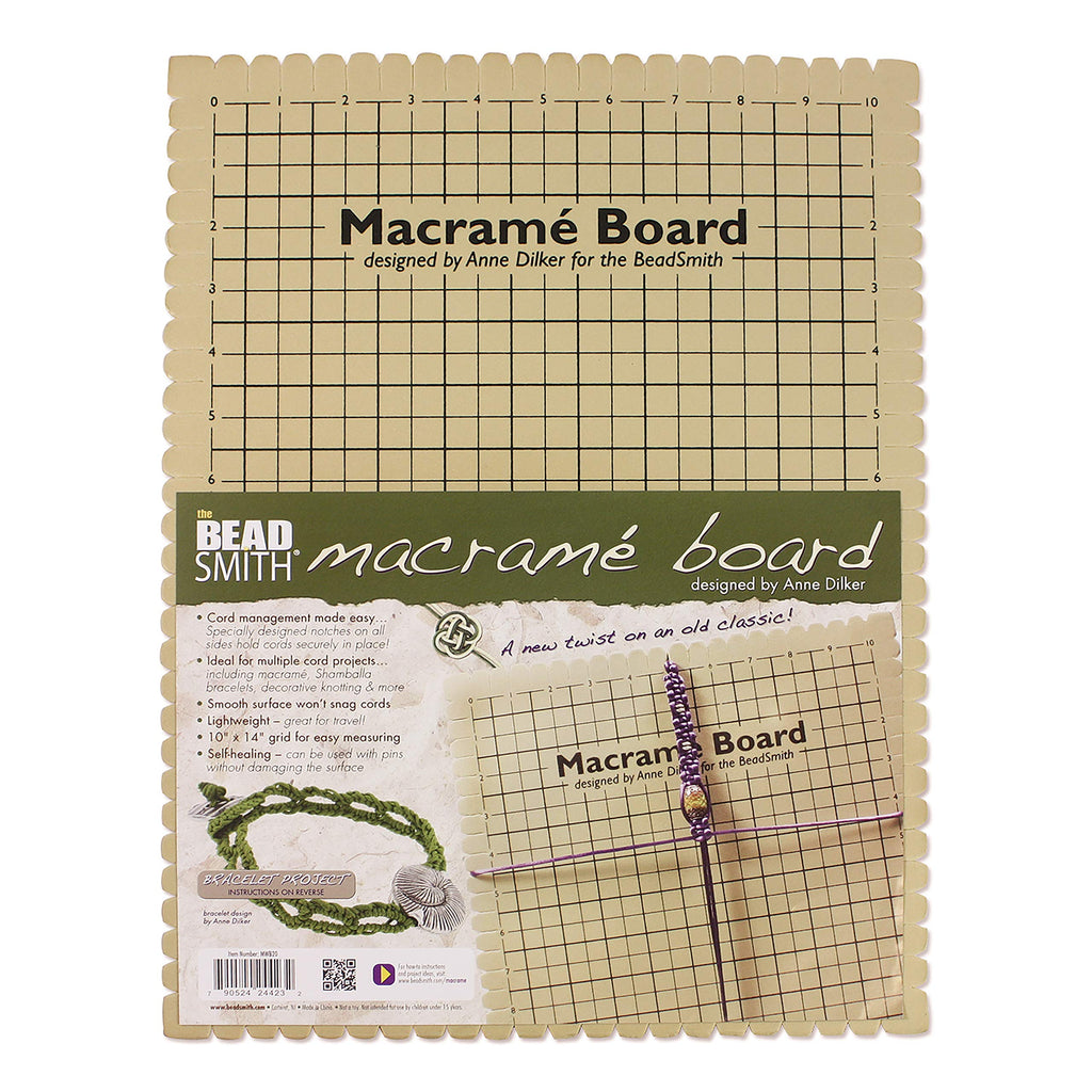 BeadSmith Large Macrame Board for Braiding 14x10 Inches (1 Piece)