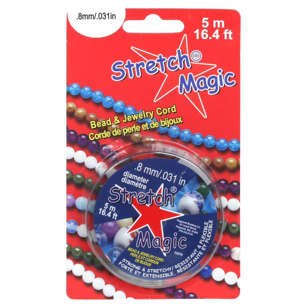 Stretch Magic Elastic Beading Cord – Clear Color, 0.8mm in Diameter, 5-Meter (16.4 ft)