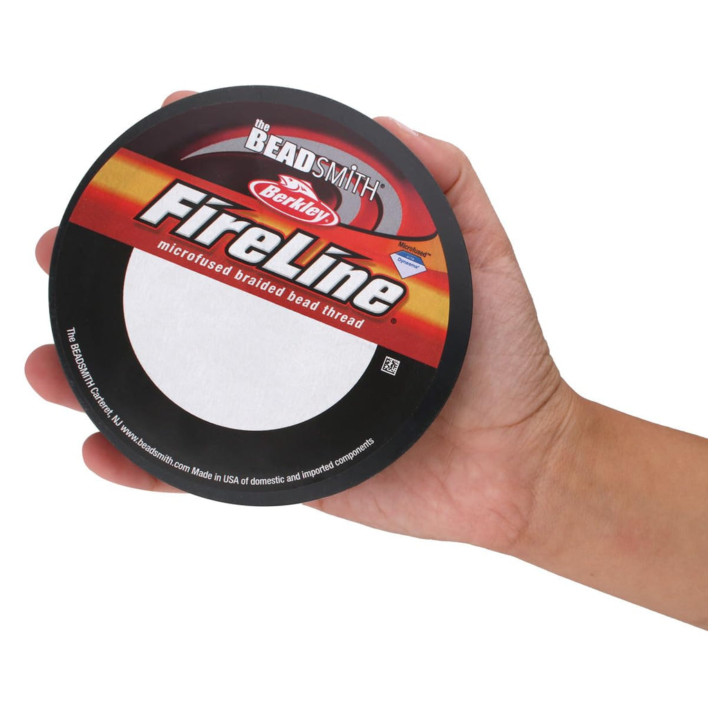 Beadsmith FireLine by Berkley 6lb Crystal Braided Thread, 0.006”/0.15mm, 125 Yard Spool for Jewellery Making & Bead Weaving